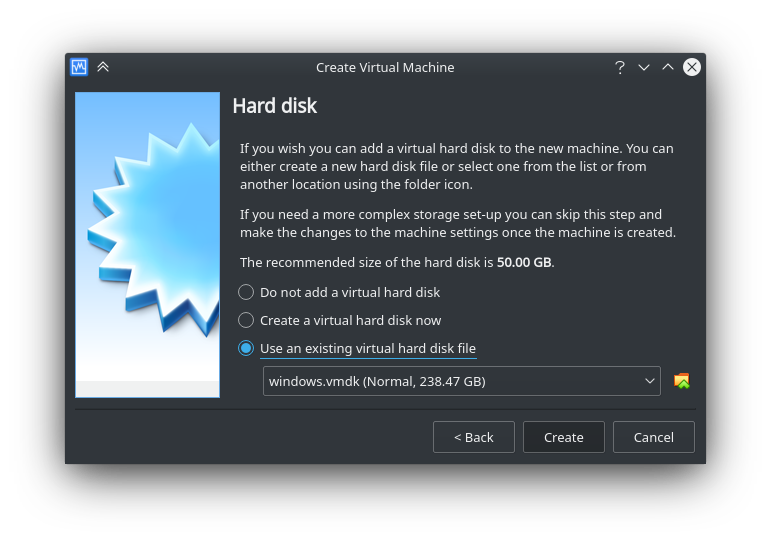 Create Virtual Machine Hard disk