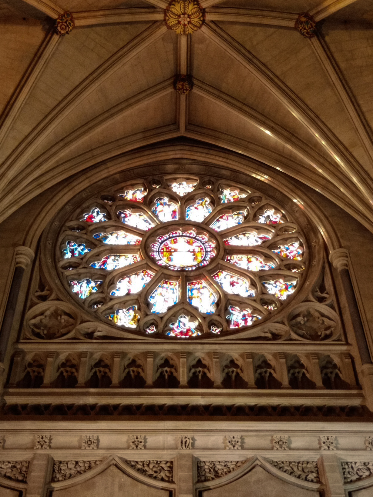 Rose window in Bristol Cathedral