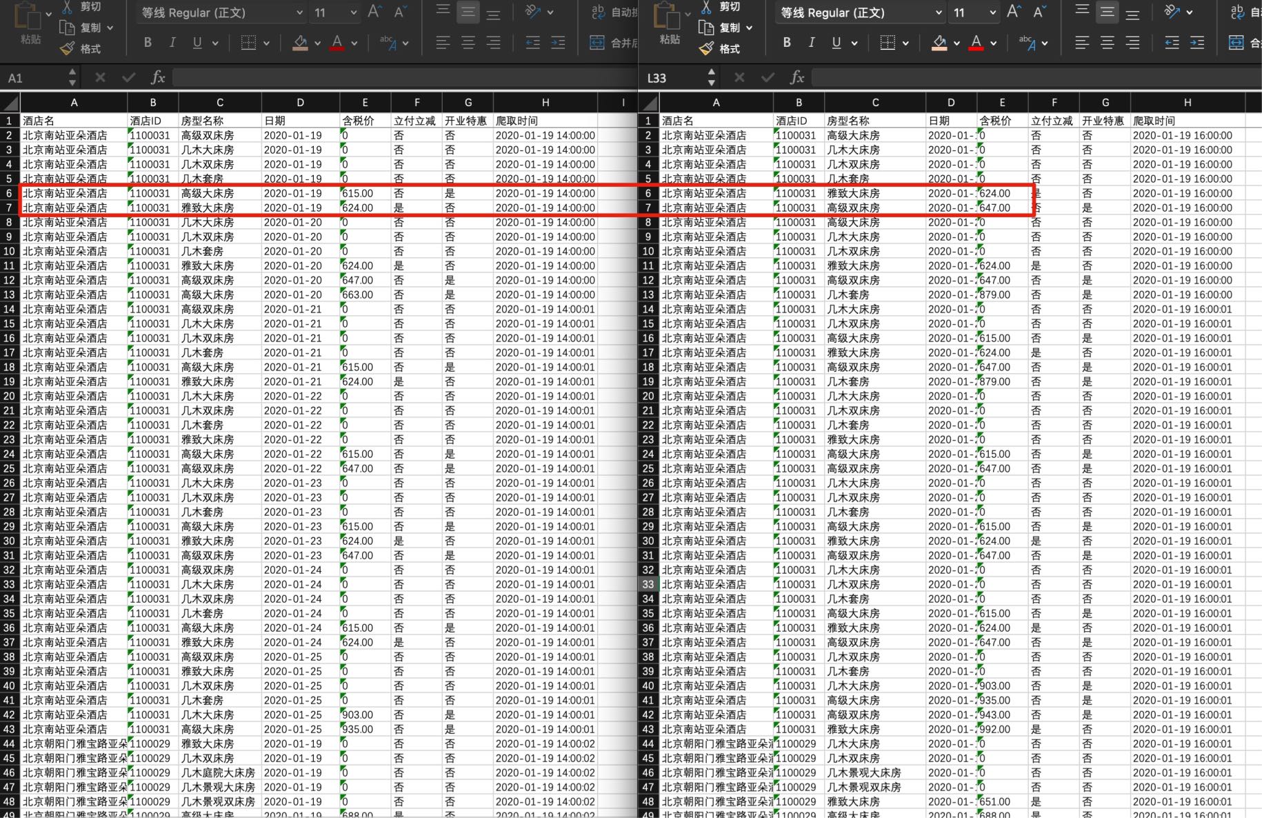 Excel 两表比对功能求助 V2ex