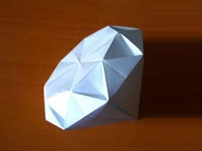 怎么用一张纸折纸立体钻石的折法图解