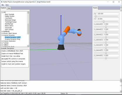 Inverse Dynamics URDF Demo