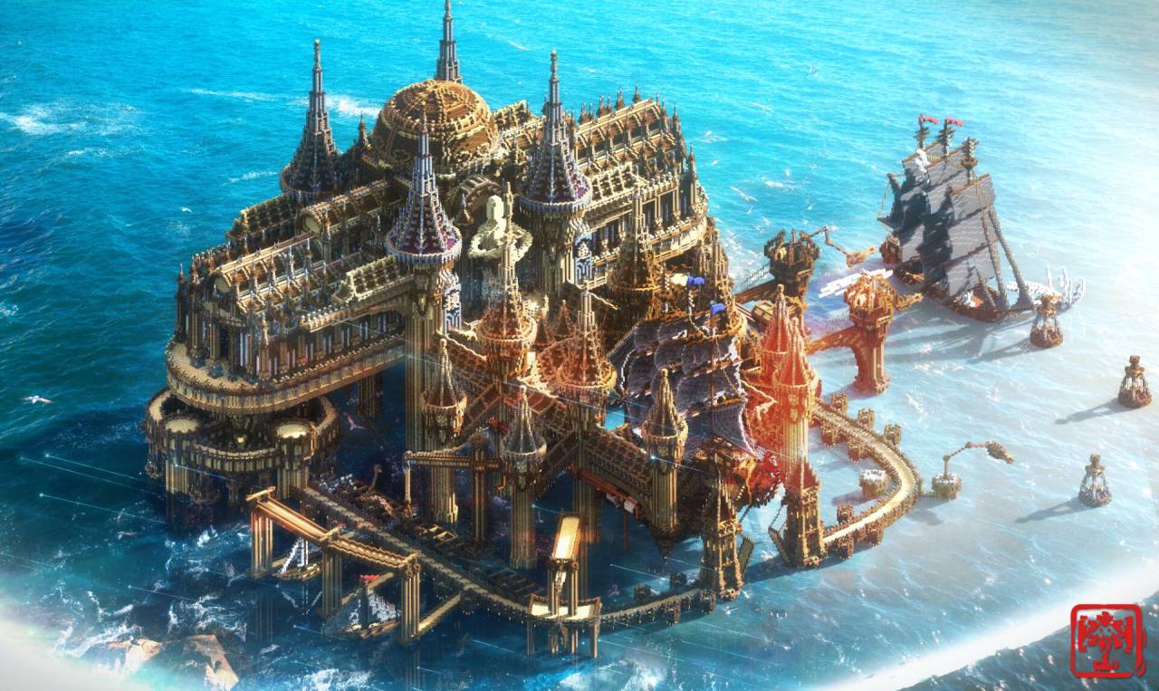 浮于深海之中的港口 异域之港 展示 共享 Minecraft 我的世界 中文论坛 手机版 Powered By Discuz
