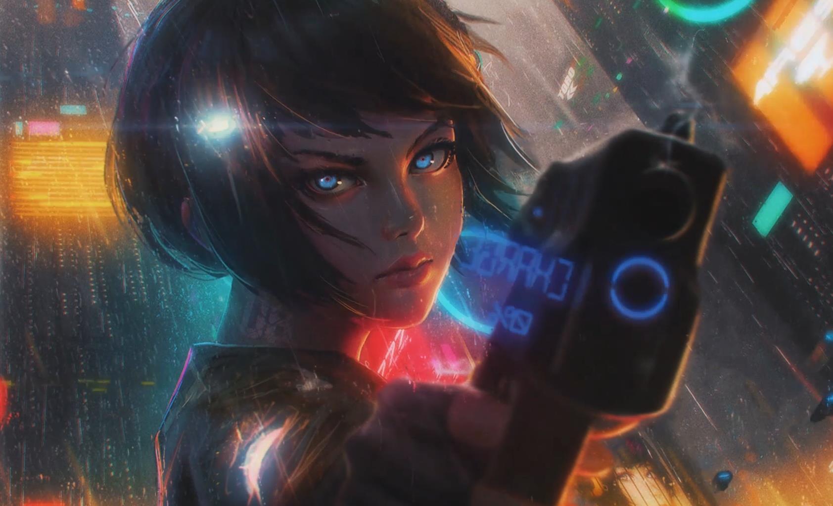 mylivewallpapers.com-Cyberpunk-Anime-Girl
