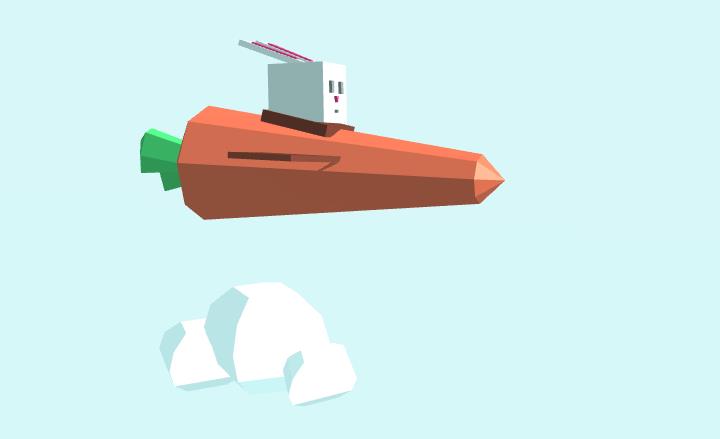 萝卜载着兔子飞行