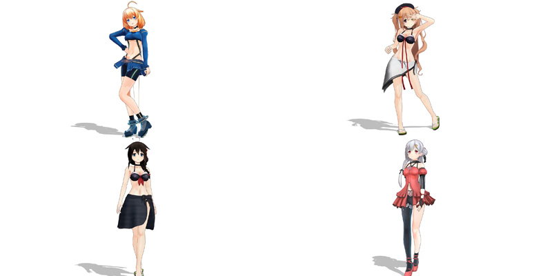 3D动漫美女全方位人物模型第5季[5款]