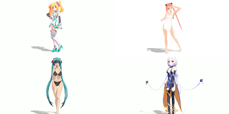 3D动漫美女全方位人物模型第7季[5款]