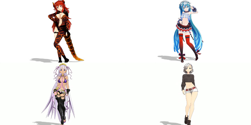  3D动漫美女全方位人物模型第8季[5款]