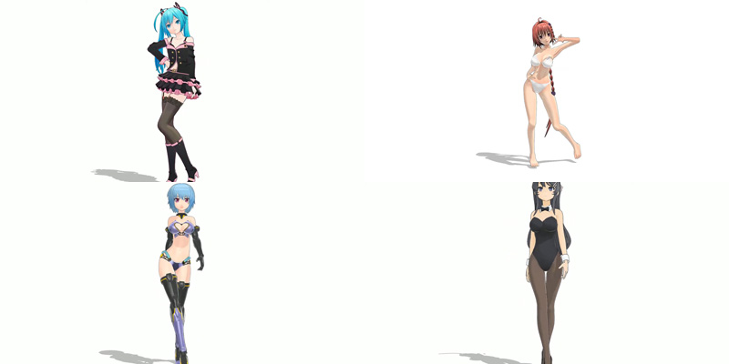 3D动漫美女全方位人物模型第9季[5款]