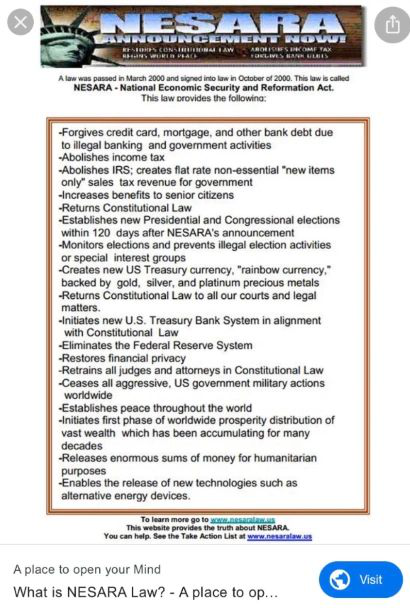 NESARA/GESARA -一个将改变我们生活的法律!