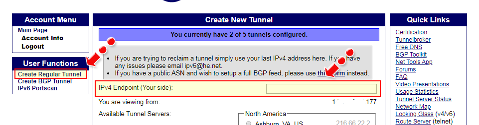 给你的小鸡添加IPv6 --- HE tunnel IPv6隧道