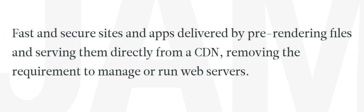 JAMstack Overview