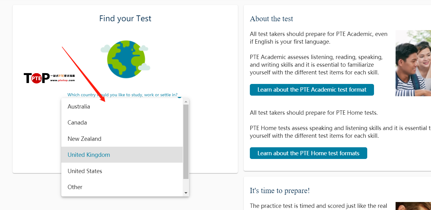 PTE报名流程 注册考试地点