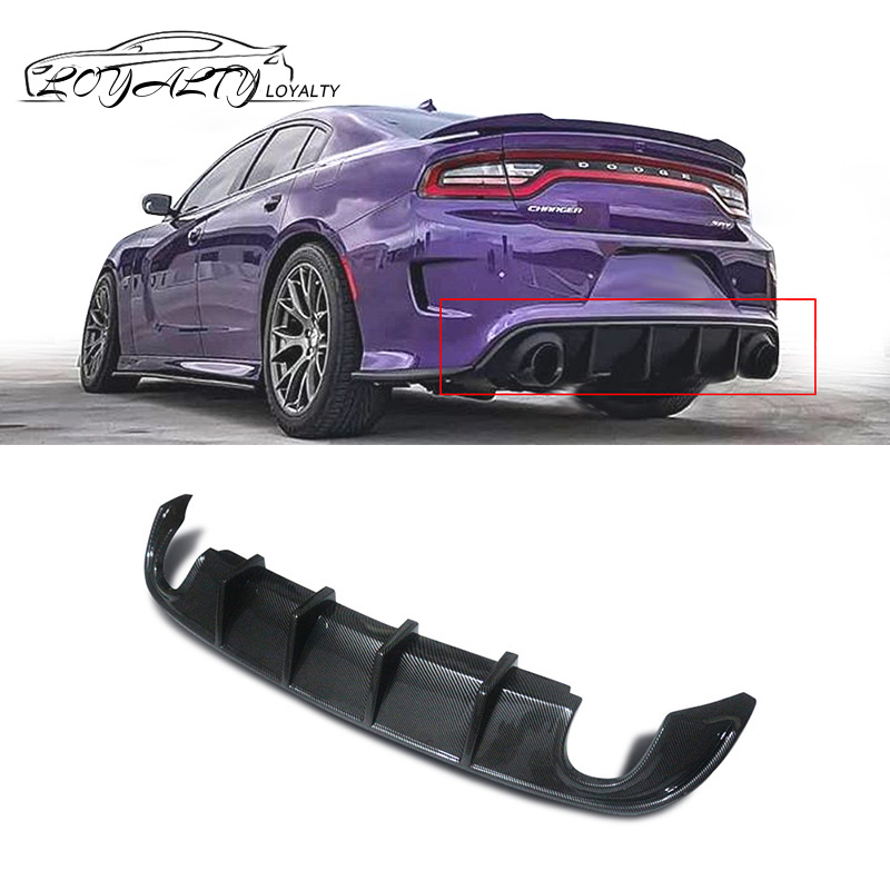 Rear Diffuser Bumper Lip Fit For 20152018 Dodge Charger RT Carbon