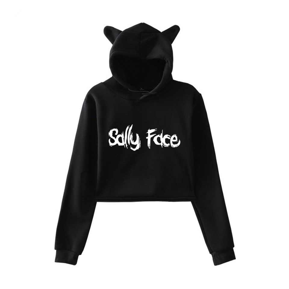 Sally Face Cat Ear Hoodies Women Long Sleeve Fashion Printed Hooded Sweatshirts 2019 New Arrival Hot Sale Casual Girls Sexy Wear