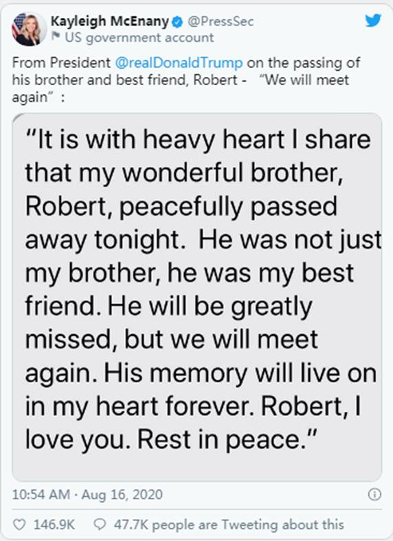 特朗普总统:我们会再见面的…|Sierra(NZ)