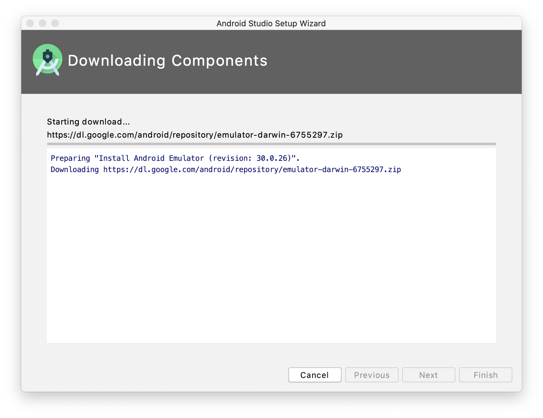安装 Android Studio 一直卡在 Downloading Components 阶段.png