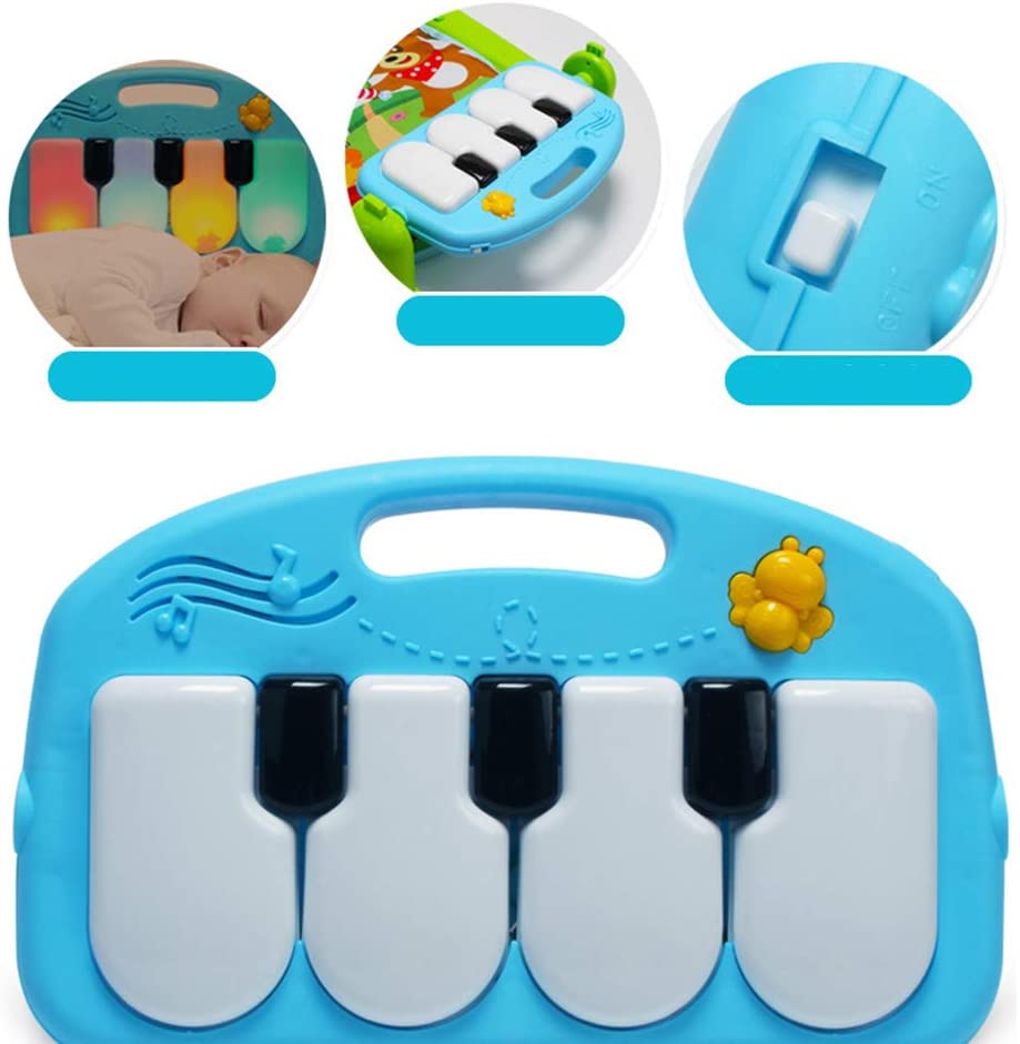 Tapis d'éveil musical avec arche de jeu et piano, tapis d'éveil, tapis de jeu, couverture pour bébé