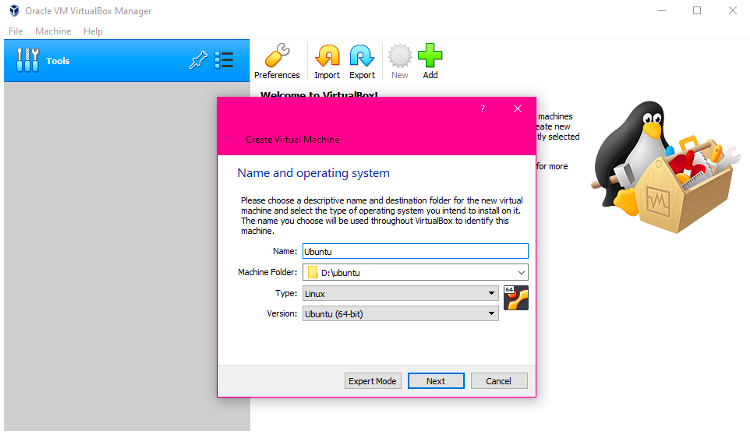 Pic of VirtualBox