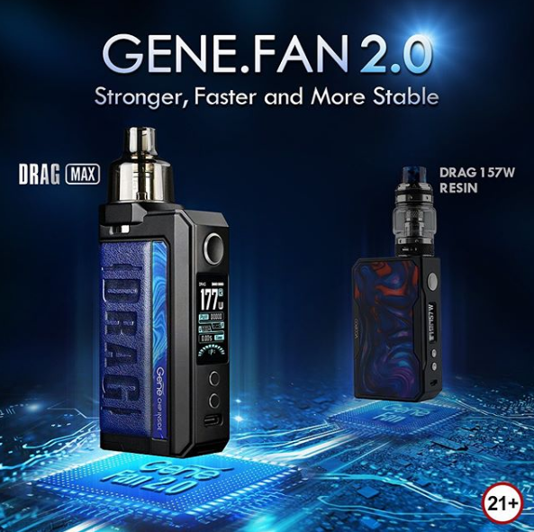 Equipped with GENE Fan 2.0 Chip: Voopoo Drag Max Kit M4jHVAS8ptnb25c