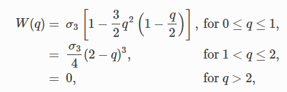 Cubic Spline Kernel