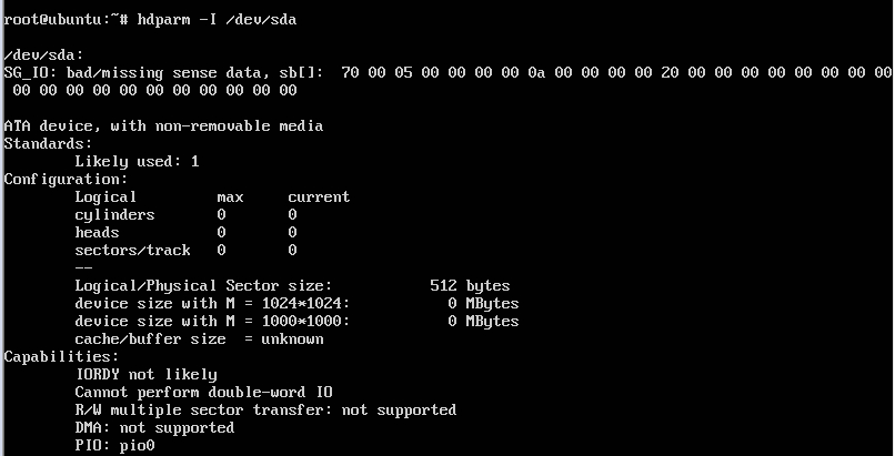 虚拟机上无法获得hdparam结果.jpg