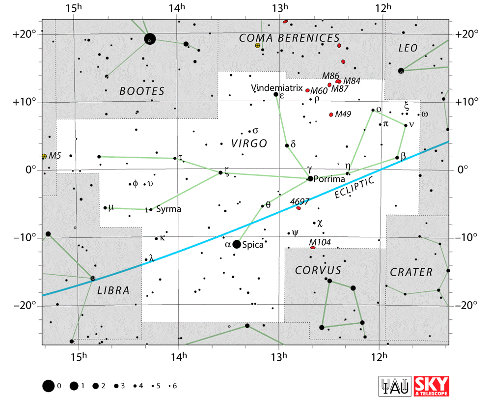 室女座星图