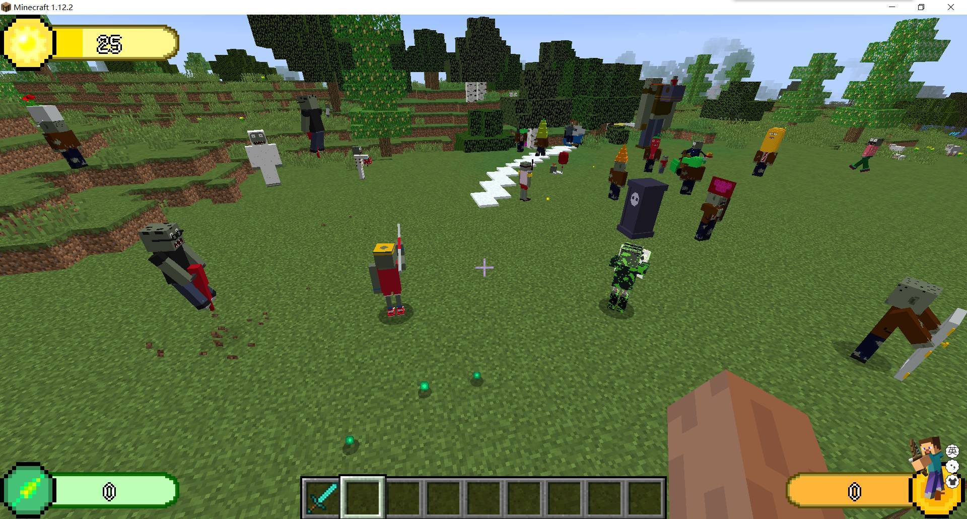 plants vs zombie mod minecraft 1.12.2