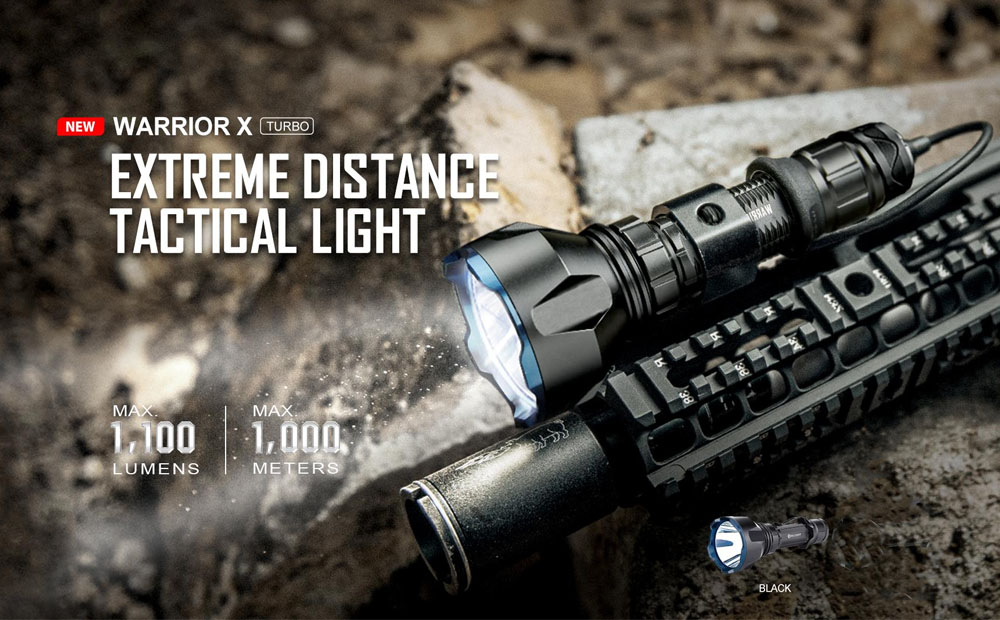 OLIGHT Warrior X Turbo 1100 Lumens Tactical Rechargeable Hunting Flashlight