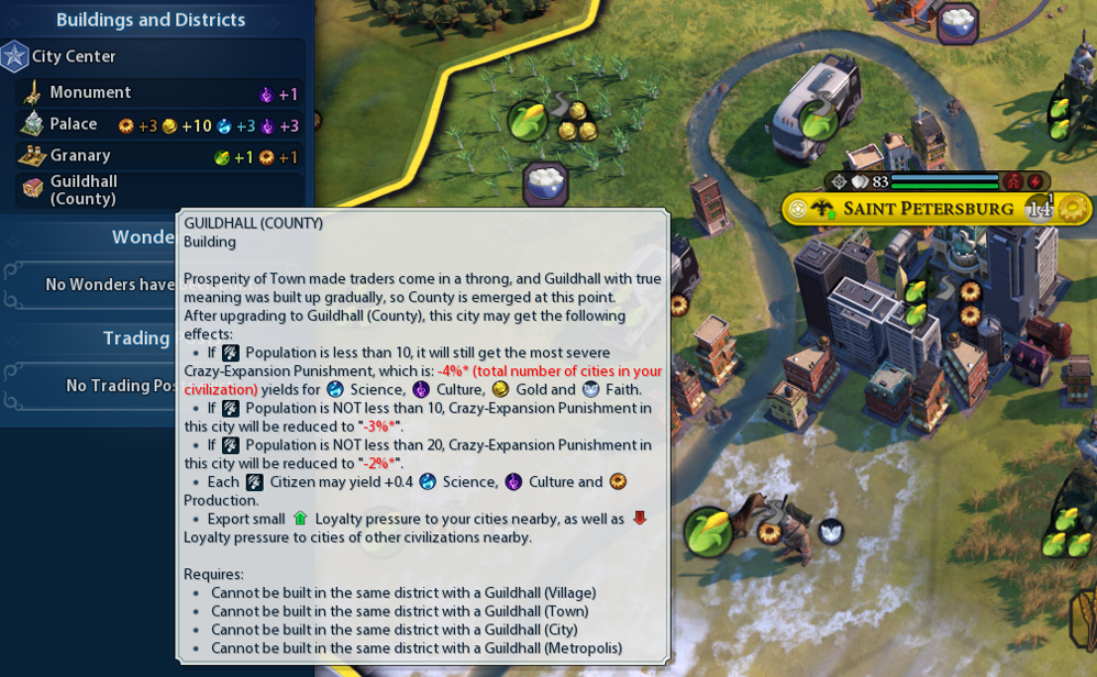 how big can cities become brave new world civ 5