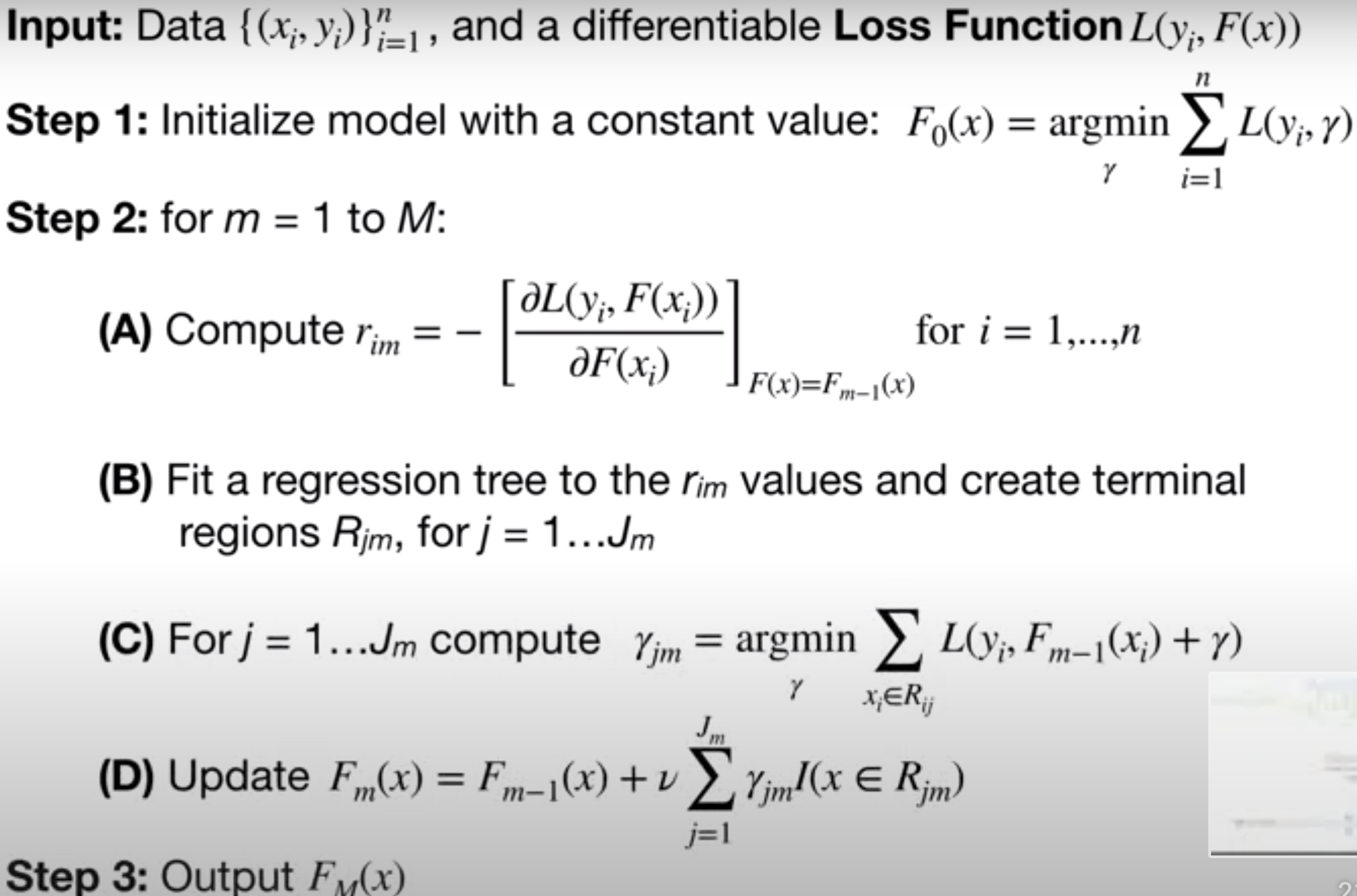 Algorithm of GBDT