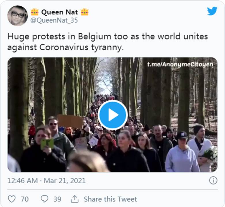 全球爆发反封锁抗议:“烧掉你的面具!”