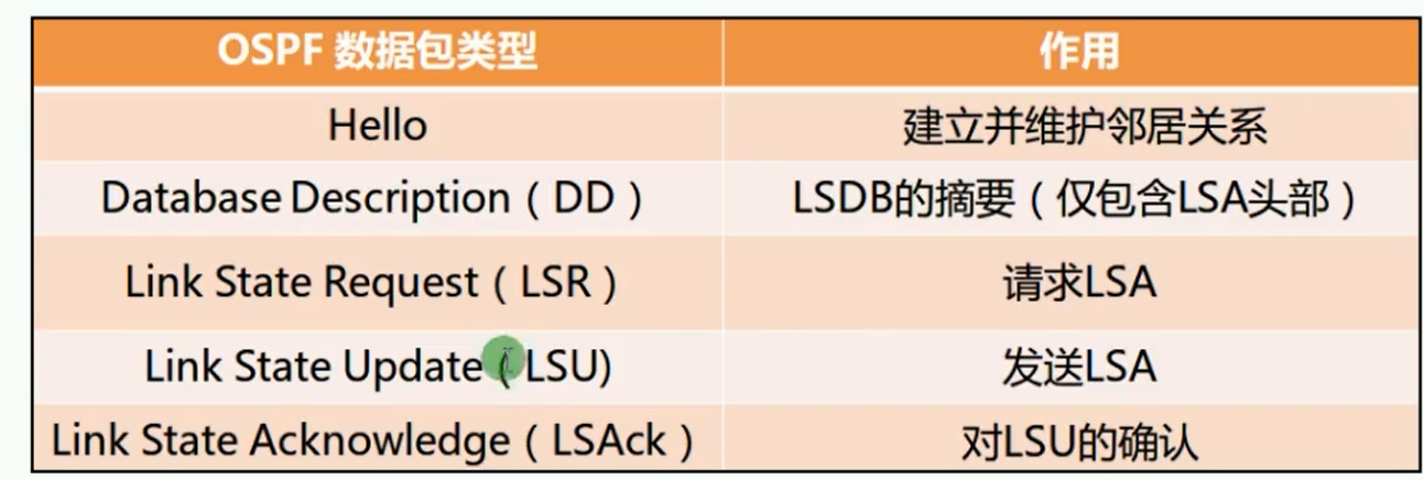 alt OSPF数据包类型