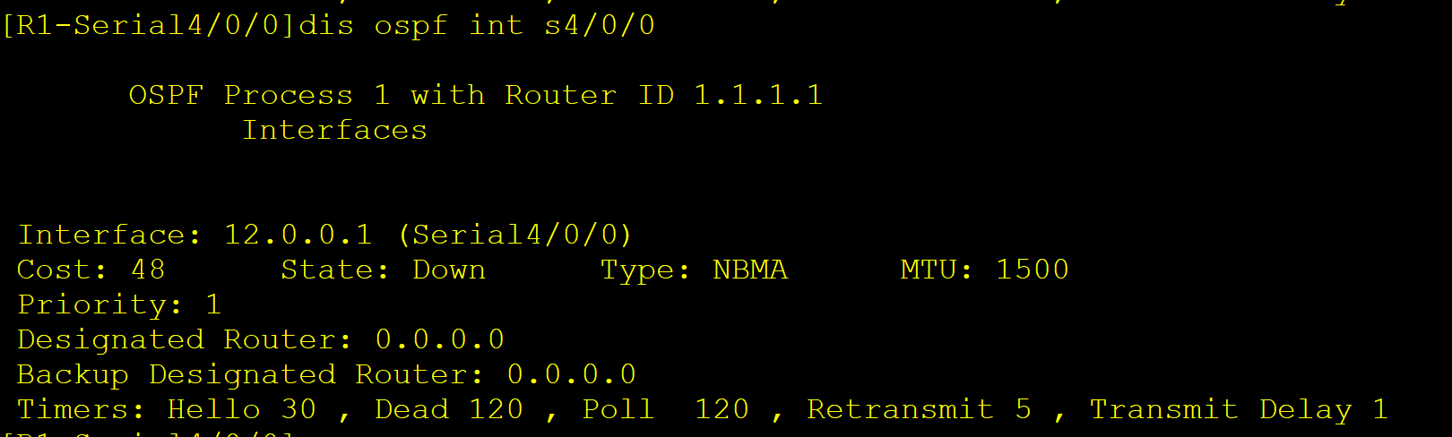 alt OSPF修改网络接口类型