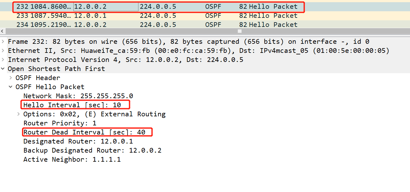 alt OSPF-Hello数据包时间一致