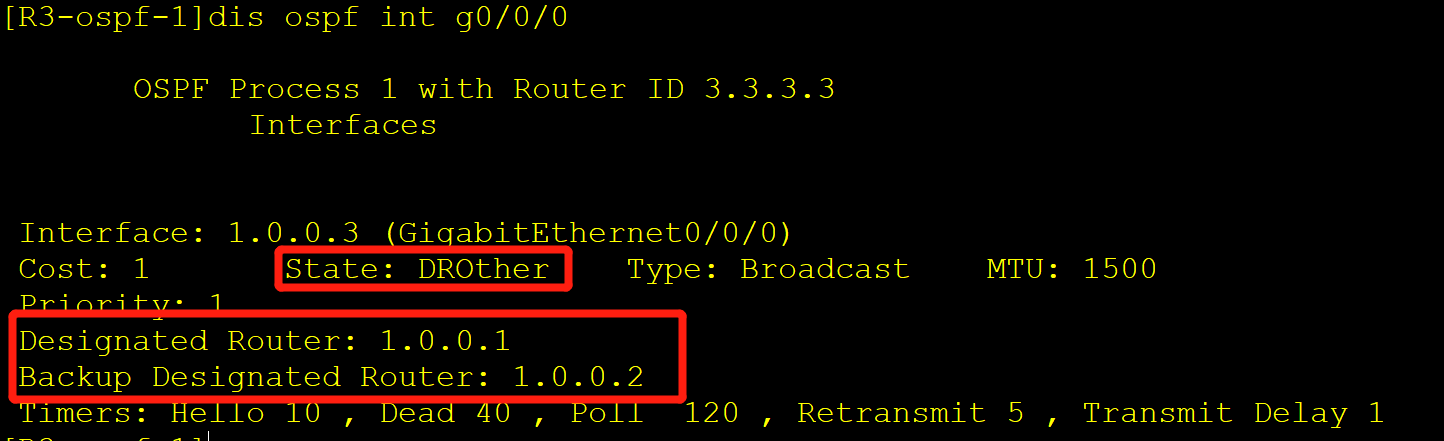 alt OSPF-DR&BDR-R3路由器状态