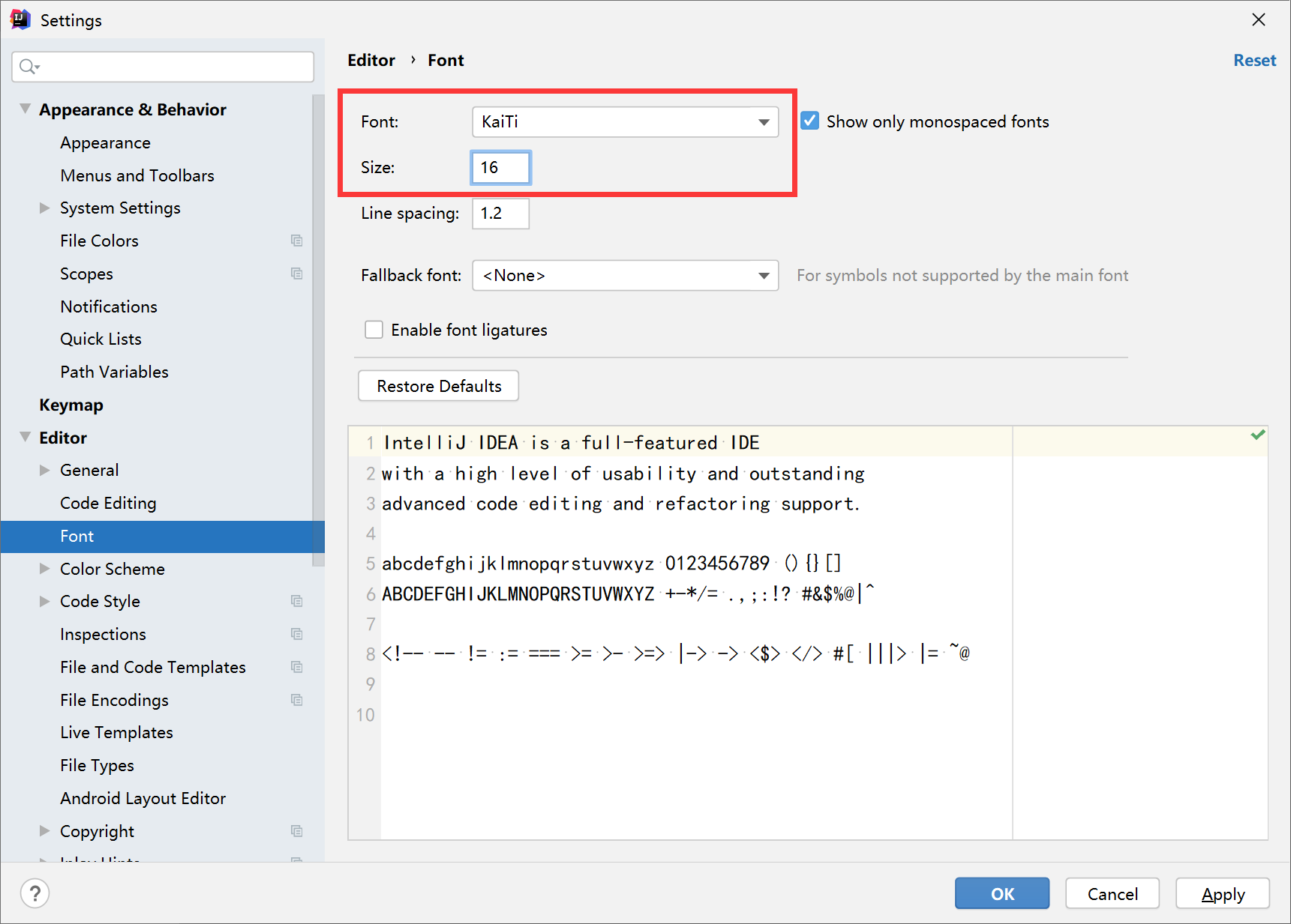 Intellij配置-字体设置.png