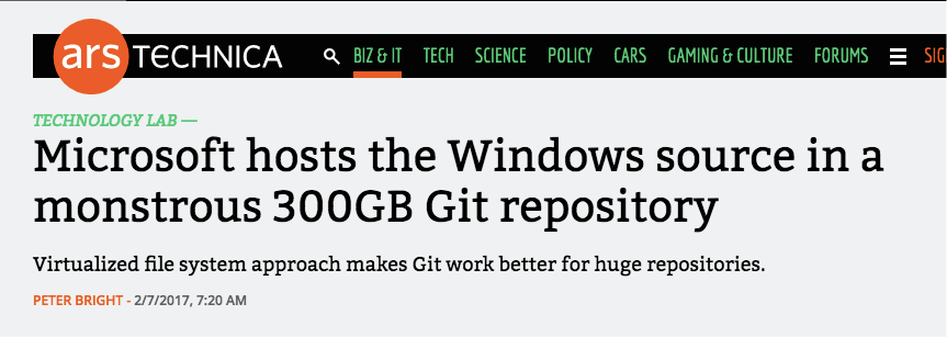 Microsoft will migrate windows source code to git