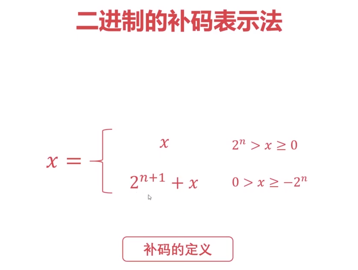 补码表示定义