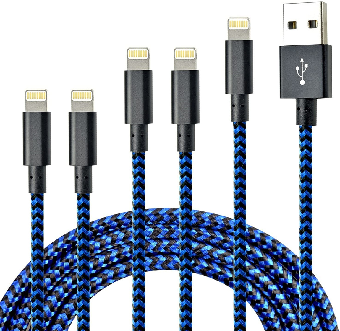 Gold DANTENG Compatible with Phone Cable,Phone Charger 5Pack 3FT 6FT 6FT 10FT 10FT Nylon Braided Compatible with Phone Xs/XS Max/XR/X/8/8 Plus/7/7 Plus/6s/6s Plus/6/6 Plus/Pad/Pod Nano