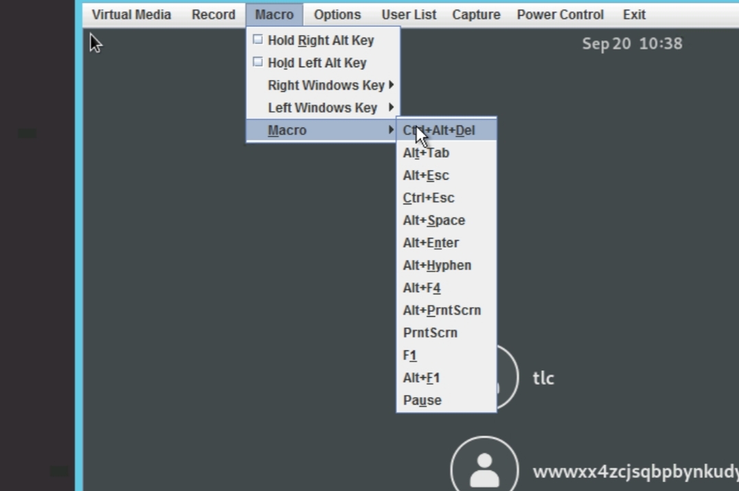 杜甫里的ipmi 怎么按出Ctrl+Alt+Del进入系统？？？