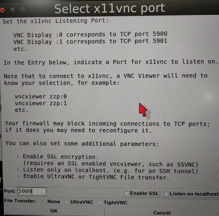 Linux安装x11vnc server的结果