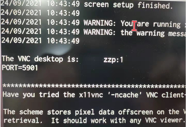 手动启动x11vnc的结果