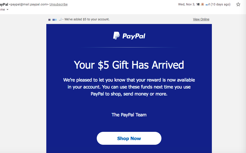 美区Paypal 10USD