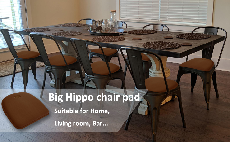 Big Hippo Memory Foam Chair Cushions Thick Comfortable for Dining