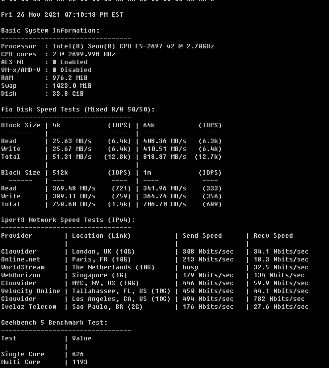 [特价VPS]  cc 8.79测试